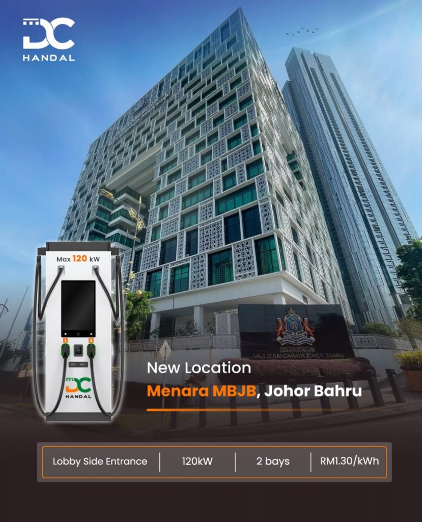 Image from: DC Handal deploys 120kW DC Charger at Menara MBJB in Johor