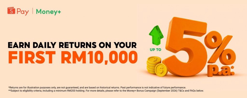 Image from: ShopeePay Money+ offers up to 5% p.a. daily returns: Here is what you need to know