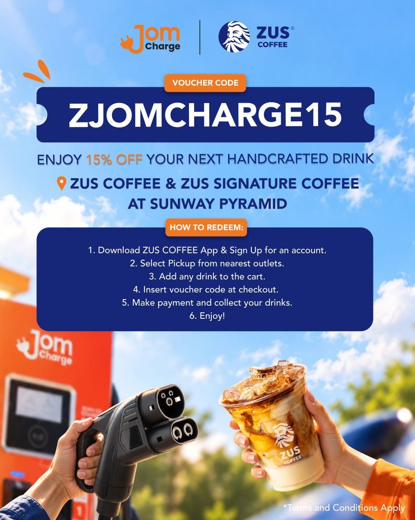 Image from: JomCharge 50kW DC Charger at Sunway Pyramid Mall B1 carpark now live