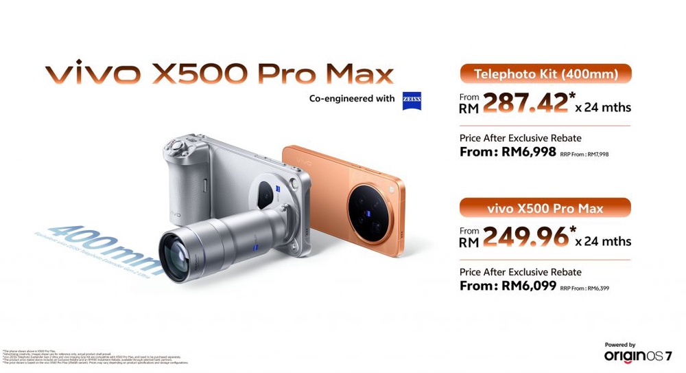 Image from: Vivo X500 series Malaysia: Up to 200MP ZEISS Camera, 7,800mAh battery, priced from RM4,699