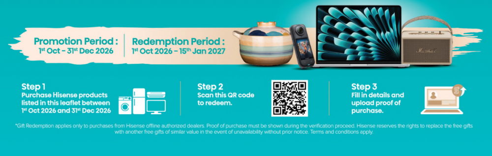 Image from: Hisense Year End Promo: Get up to RM5,000 TNG eWallet credit for a new RGB Mini LED TV