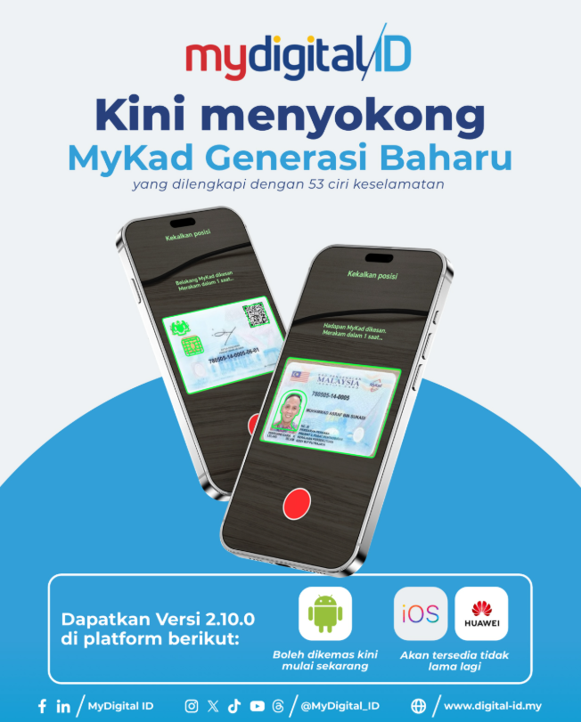 Image from: MyDigital ID supports the new MyKad, but only for Android smartphones