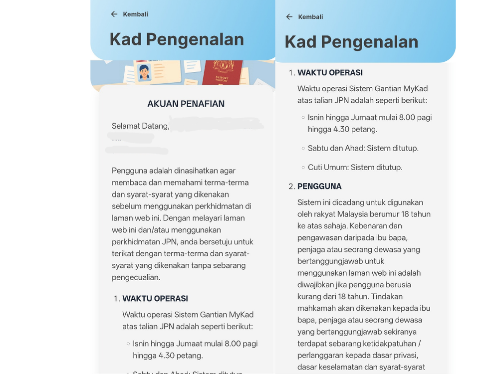 Image from: MyGOV now lets you renew your MyKad online, but not after office hours