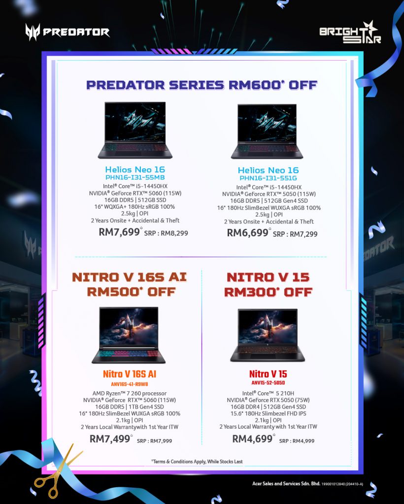 Image from: Acer Malaysia opens its first Predator concept store and here are the opening day promos
