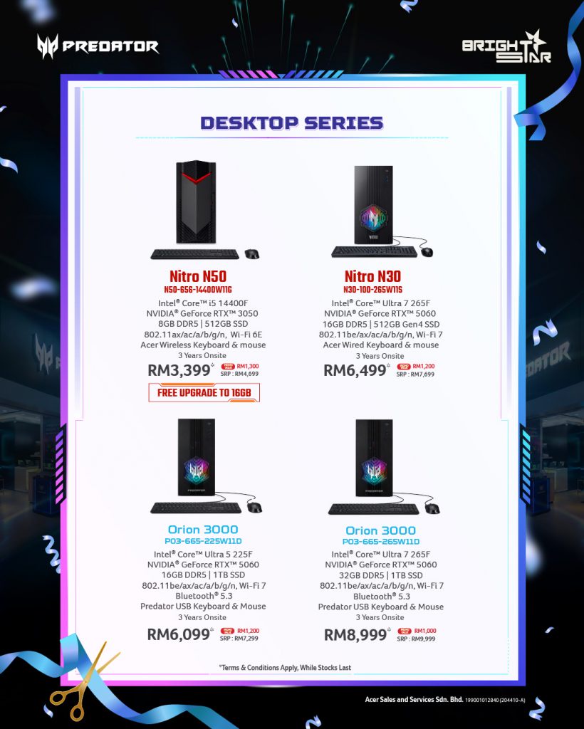 Image from: Acer Malaysia opens its first Predator concept store and here are the opening day promos