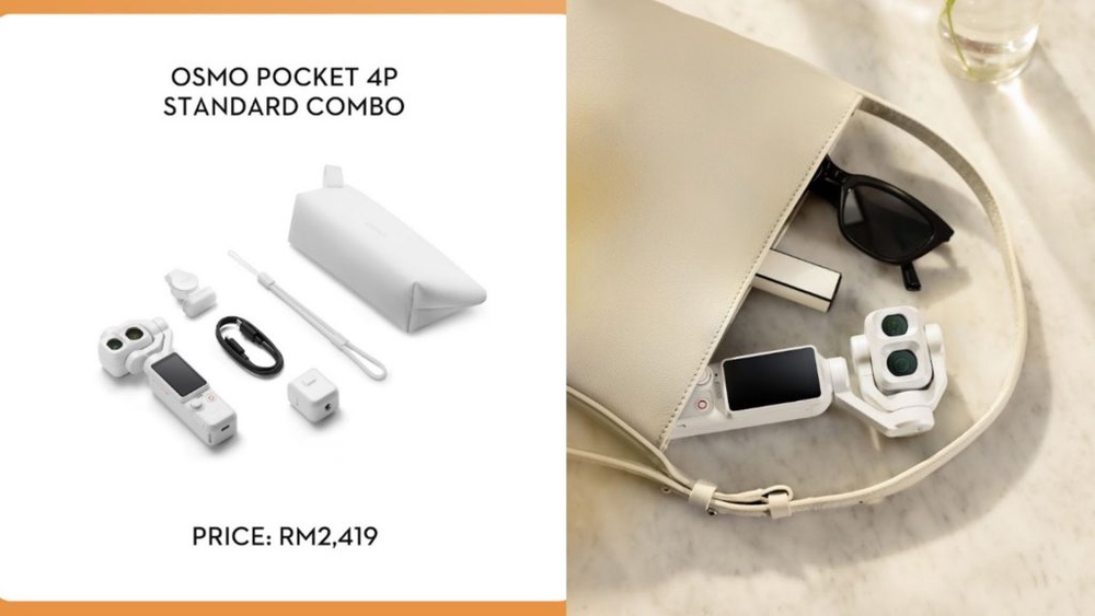 Image from: DJI Osmo Pocket 4P Pearl White Malaysia: 4K 240fps dual-lens camera and LOFIC tech, priced from RM2,419