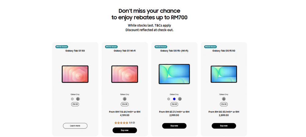 Image from: Samsung 10.10 Syok Deals: Get up to 40% off for Galaxy S25 Ultra, Galaxy Tab S10 FE+ and more starting 9 October