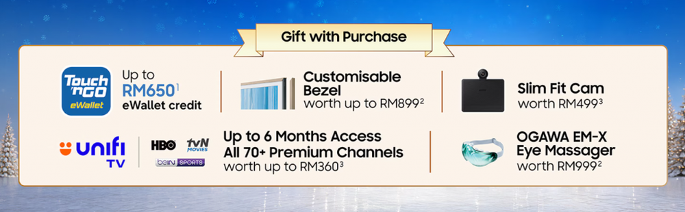 Image from: Samsung Malaysia Year-End Promo: Up to RM650 TNG eWallet, free Ogawa Massagers for selected Samsung appliances