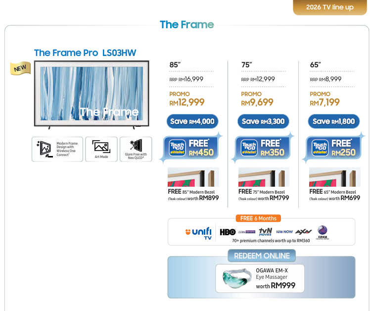 Image from: Samsung Malaysia Year-End Promo: Up to RM650 TNG eWallet, free Ogawa Massagers for selected Samsung appliances