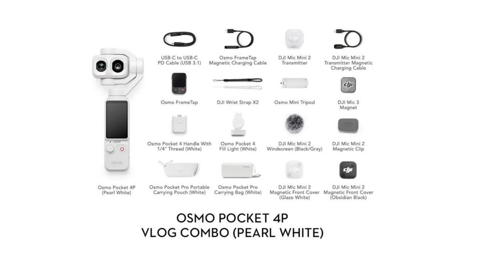 Image from: DJI Osmo Pocket 4P Pearl White Malaysia: 4K 240fps dual-lens camera and LOFIC tech, priced from RM2,419