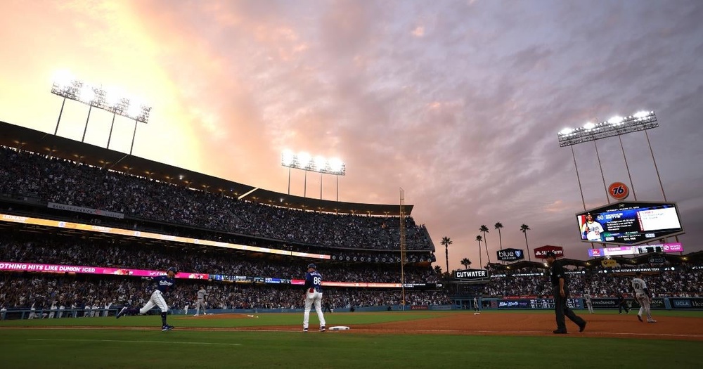 Wild Footage Shows Dodger Stadium Completely Flooded As Tropical