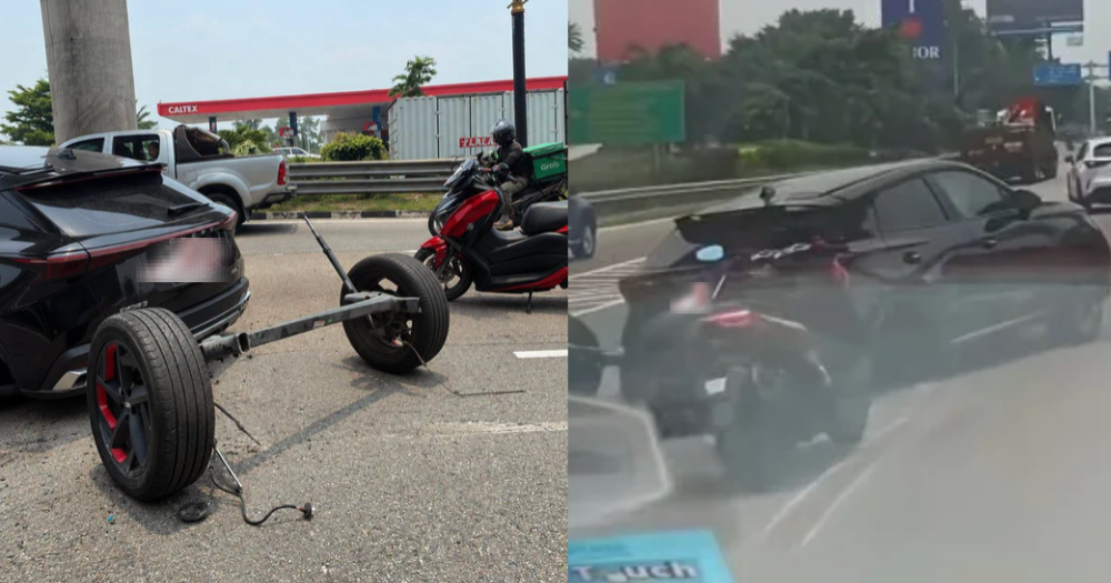Chery OMODA 5 rear axle detachment incident in Johor Bahru