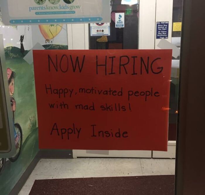 42 Hilariously Bold “Help Wanted” Signs Spotted In The Streets