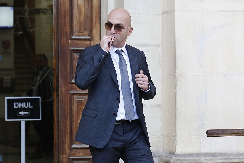 Yorgen Fenech leaves court in Valletta, Malta, on 29 November 2019.