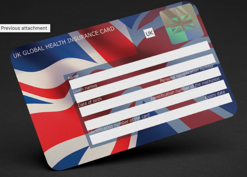 Care card: the UK Global Health Insurance Card (Ghic) (Department for Health and Social Care)