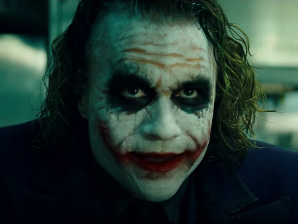 Heath Ledger as the Joker in ‘The Dark Knight’ (Warner Bros)