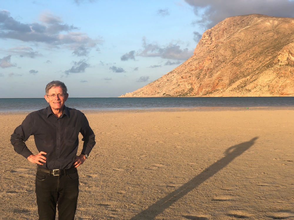 Which way now? Simon on the Yemeni island of Socotra in March 2020 (Vinay Kishore)