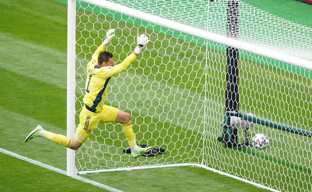 David Marshall was beaten by Patrik Schick's wonder goal at Hampden (PA Wire)