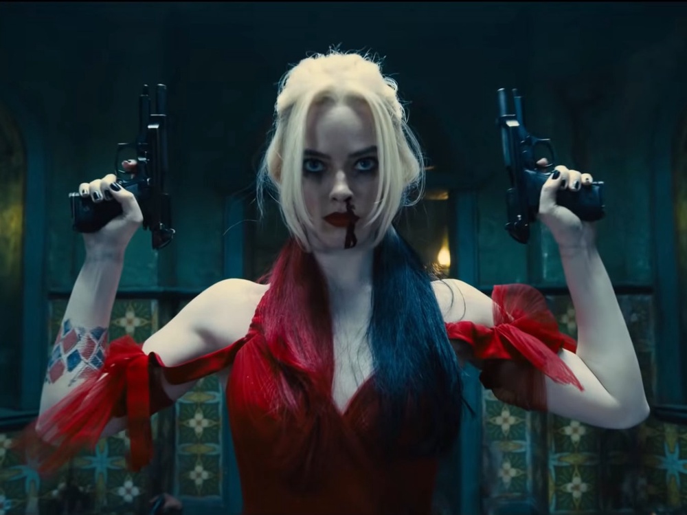 Rock tried on a Harley Quinn costume in front of the pupil (Warner Bros)