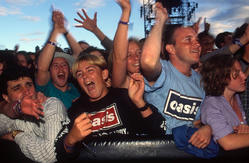 ‘It was a very hedonistic audience’ – Oasis fans at Knebworth (Shutterstock)
