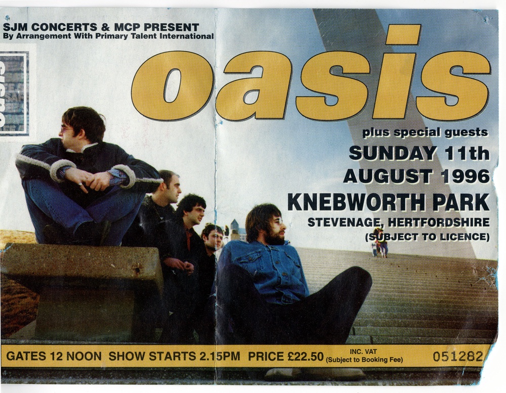 A poster advertising the Oasis gig at Knebworth Park (Sonny Meddle/Shutterstock)