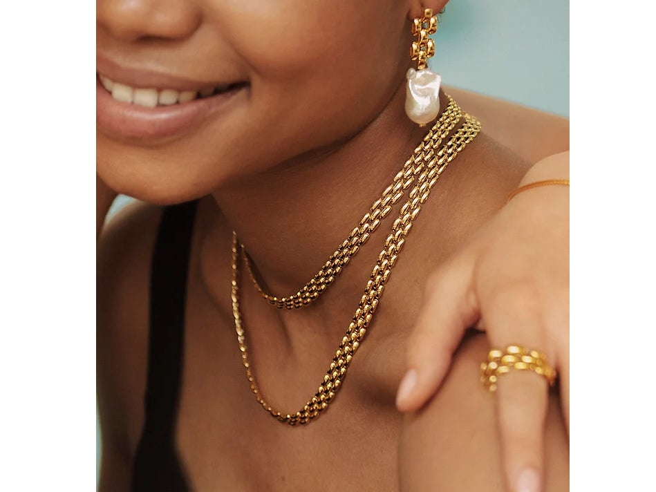 Monica Vinader only uses 100 per cent recycled silver and 18ct gold vermeil (Monica Vinader)