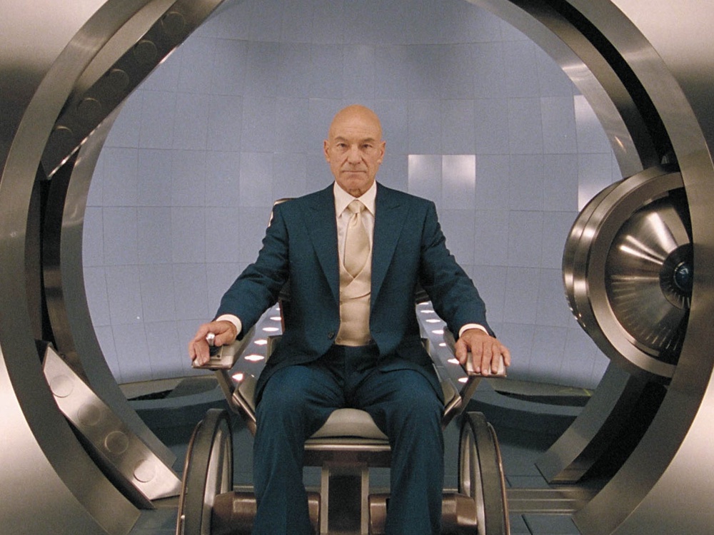 Patrick Stewart as Professor Charles Xavier in 2003’s ‘X2’ (Fox)