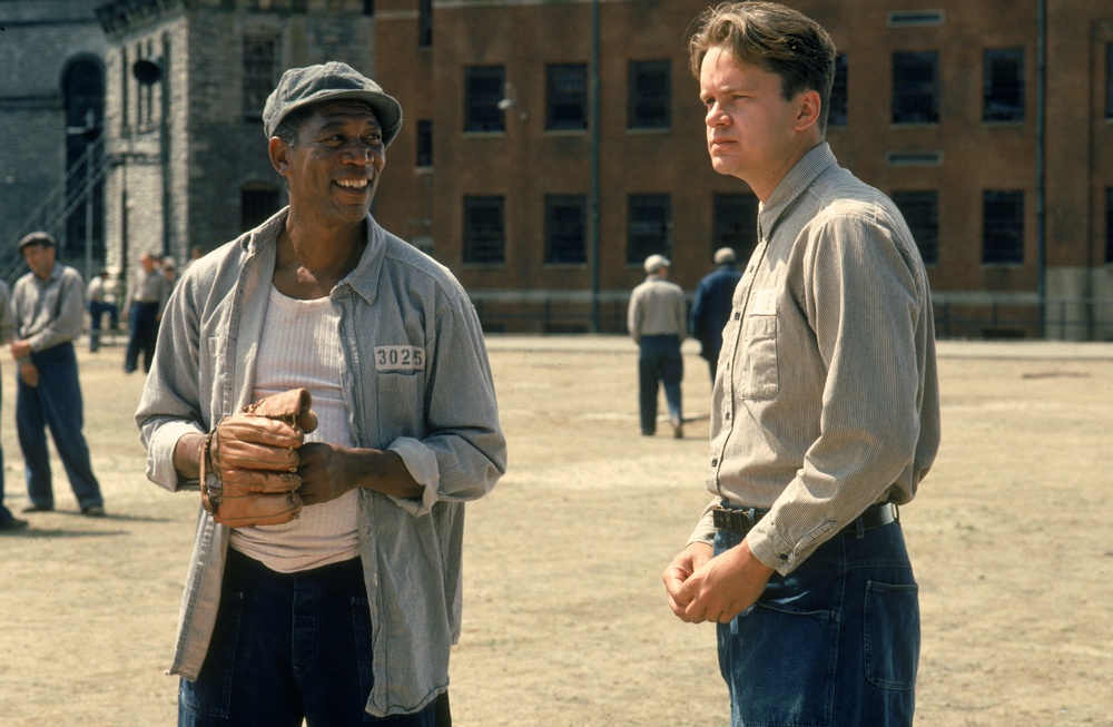 A still from Sir Roger’s The Shawshank Redemption starring Morgan Freeman and Tim Robbins (Warner Bros)