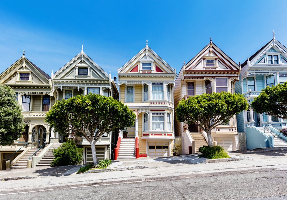 In recent years, prices have roughly doubled for multi-bedroom rentals in San Francisco’s famous Victorian homes, which can be found scattered across neighborhoods including Alamo Square (pictured), Haight-Ashbury and the Mission District (Getty Images/iStockphoto)