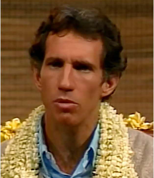 The report alleges that Chris Butler, (pictured) the leader of the Science of Identity Foundation group in which Gabbard was raised in Hawaii, was behind hundreds of memos containing policy advice and talking points on everything from Syria to the disappearance of Malaysia Airlines Flight 370 (Science of Identity Foundation/YouTube)