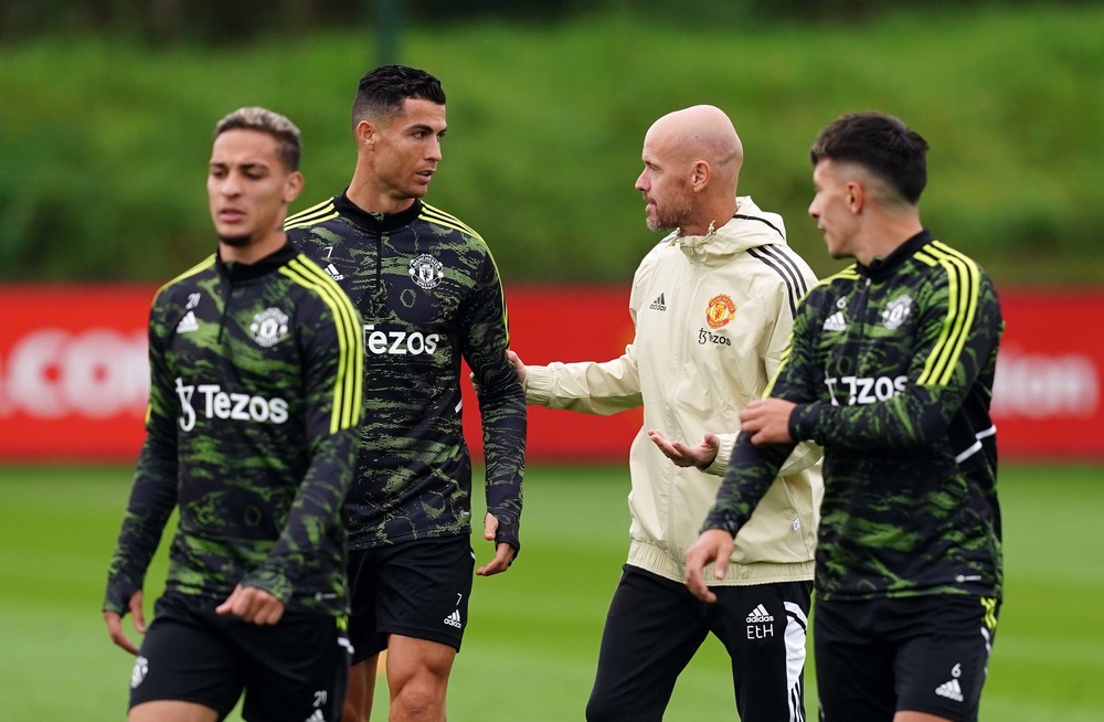 Ten Hag accused Ronaldo of lacking commitment in training (PA)