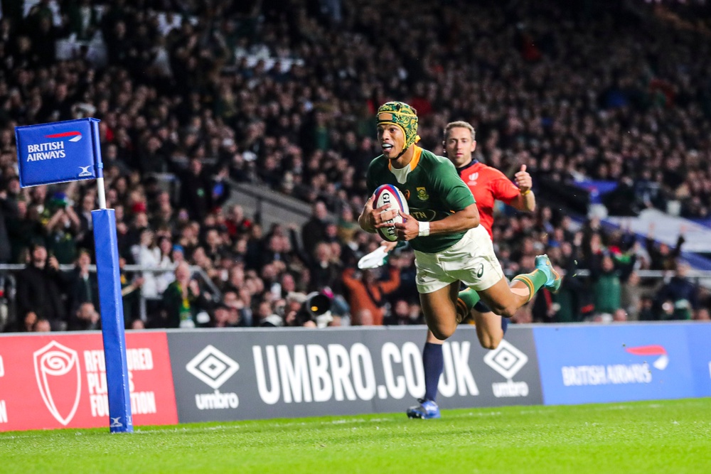 Kurt-Lee Arendse returns to the starting Springboks team (PA)