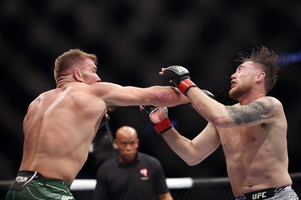 Till was beaten by Dricus Du Plessis in 2022, in his final UFC fight (Getty Images)
