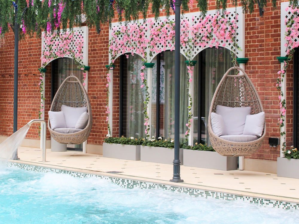 The courtyard hydro vitality pool is lovely during the sunny months (Fairmont Windsor Park)