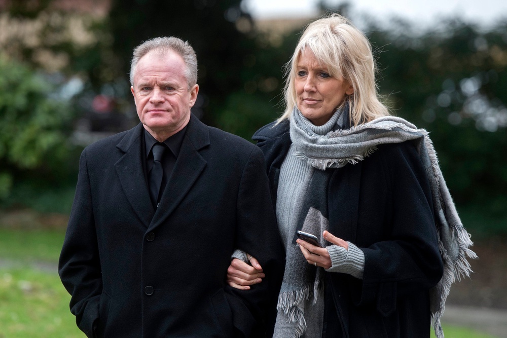 Vicky Wright, who was the fiancee of comedian Bobby Davro and daughter of England and Wolves footballer Billy Wright, died in 2003 (Hannah McKay/PA)