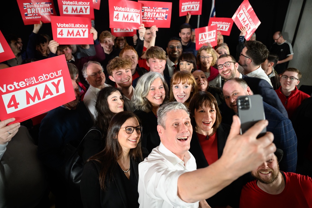 Keir Starmer launched Labour’s 2023 local election campaign in Swindon town centre on a wave of optimism (Getty)