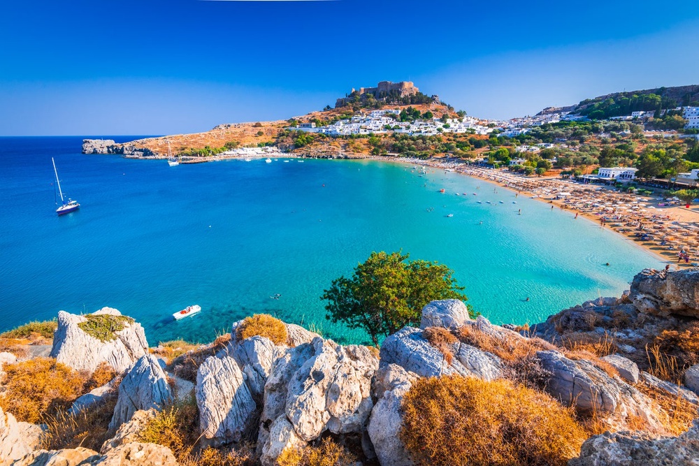 Lindos, a village on the island of Rhodes (Getty/iStock)