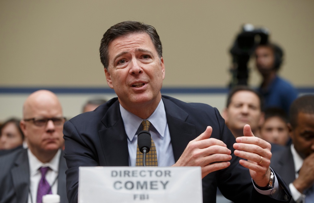 James Comey has now been hit by a second federal indictment after being accused of lying to Congress last year, over which he denied wrongdoing before it collapsed without reaching trial (AP)