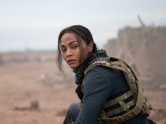 Zoe Saldana stars as CIA operative Joe McNamara in ‘Lioness’ (Paramount)