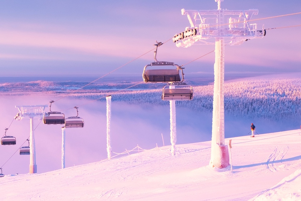 The Rosa & Rudolf Family Park in Ruka features wide slopes, six magic carpets and a tubing hill (Getty)