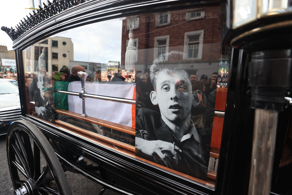 Members of the public lined the streets of Dublin to remember Pogues frontman Shane MacGowan (PA Wire)