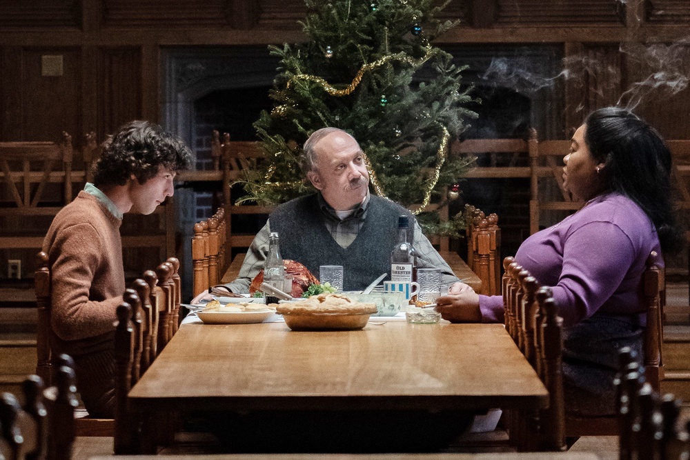 Sessa, Paul Giamatti and Da’Vine Joy Randolph in ‘The Holdovers’ (Universal)