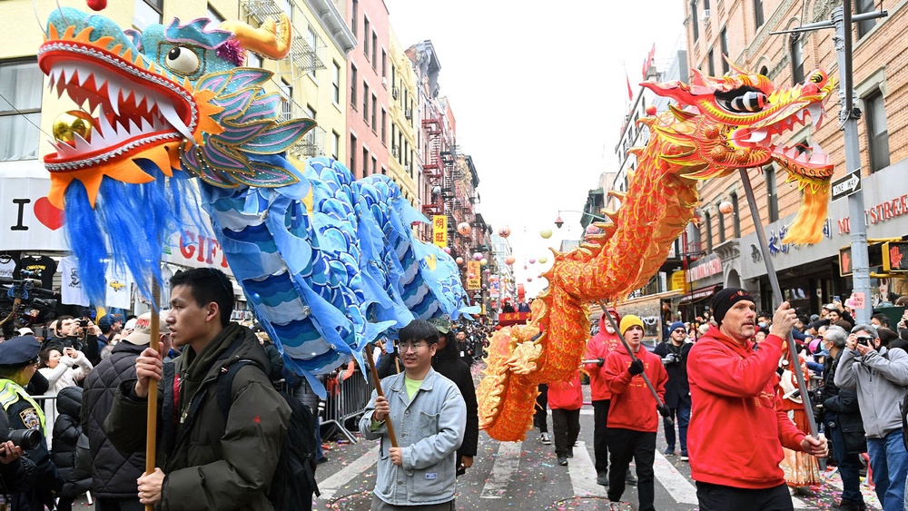 Watch Chinese New Year celebrations start with a bang in New York City