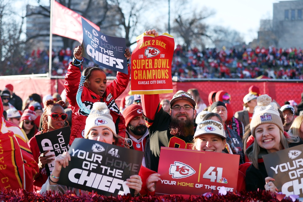 kansas city chiefs celebrate super bowl win in las vegas