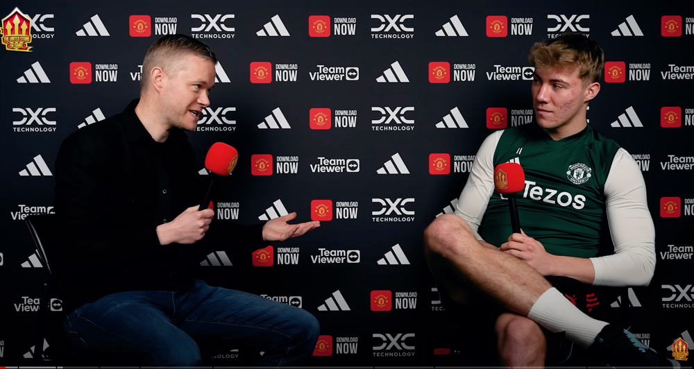 Mark Goldbridge, left, has the largest Man United fan channel on YouTube (YouTube/The United Stand)