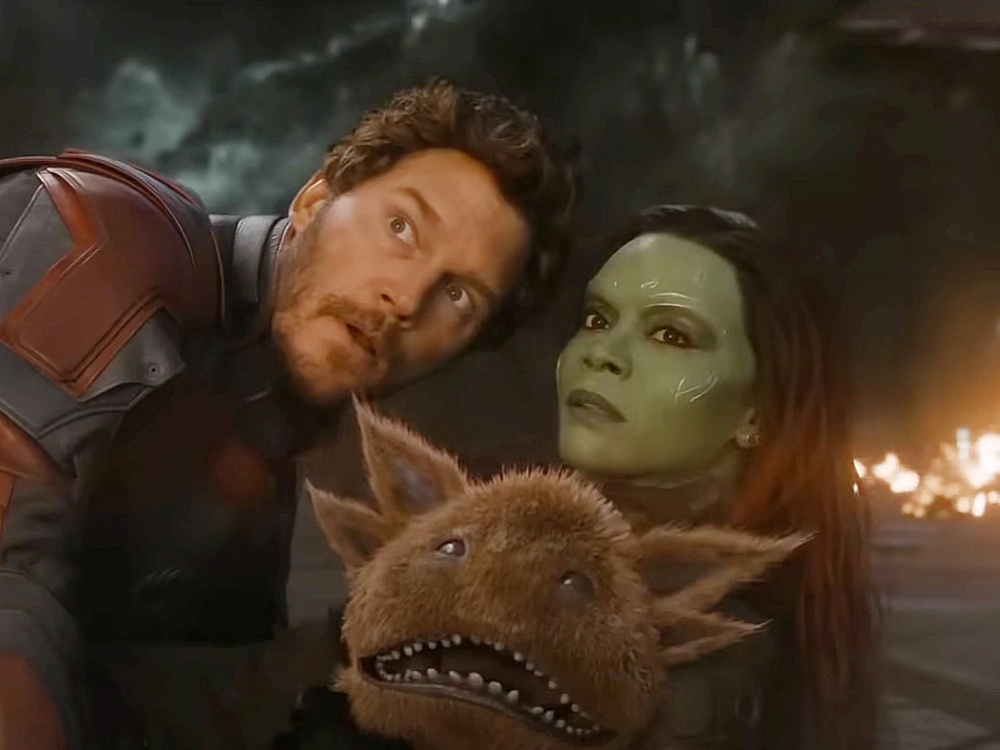 Zoe Saldaña starred opposite Chris Pratt in the Guardians of the Galaxy franchise (Marvel Studios)