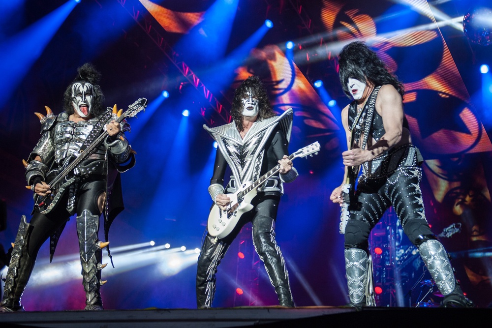 Gene Simmons, Tommy Thayer and Paul Stanley of Kiss stopped touring in 2022 (PA Archive)