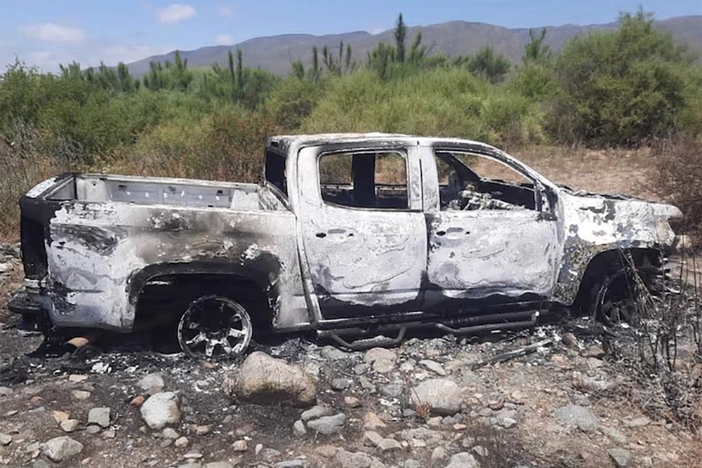 The truck that belonged to the victims (Baja California Attorney General’s Office)