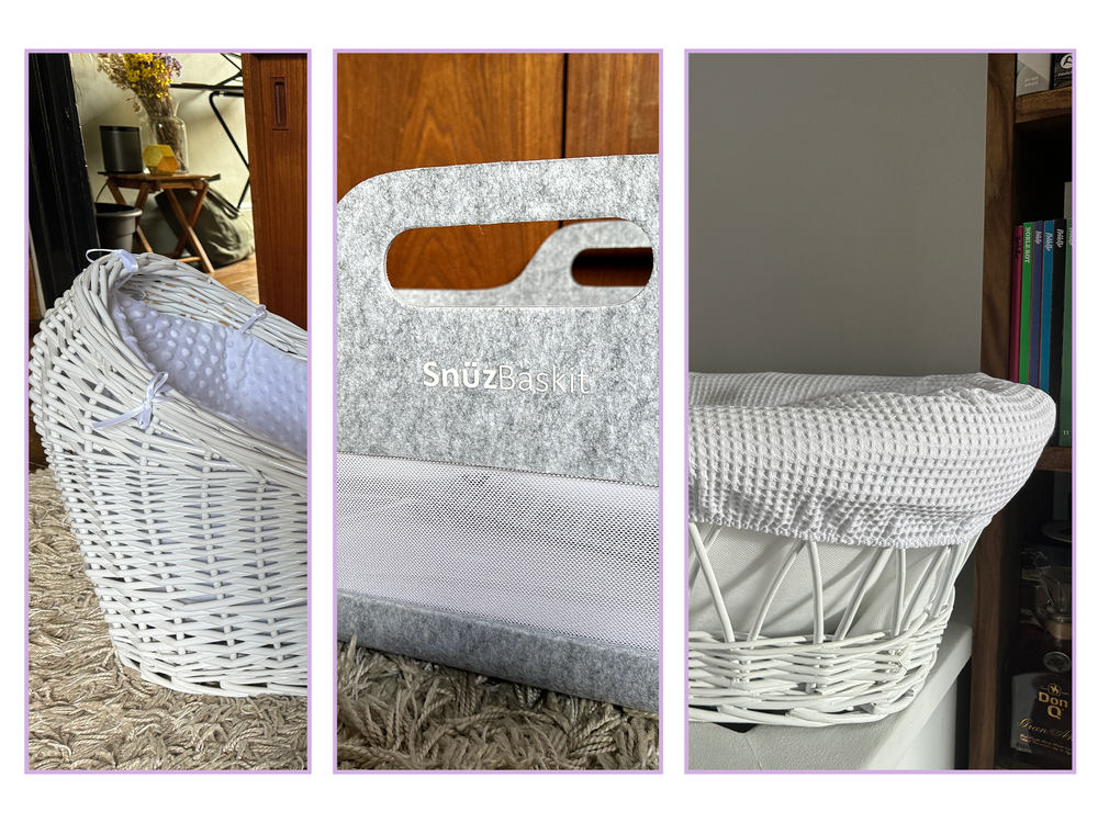 Our newborn tester snoozed in each Moses basket, while we considered assembly, style and usability (The Independent/Alicia Miller)