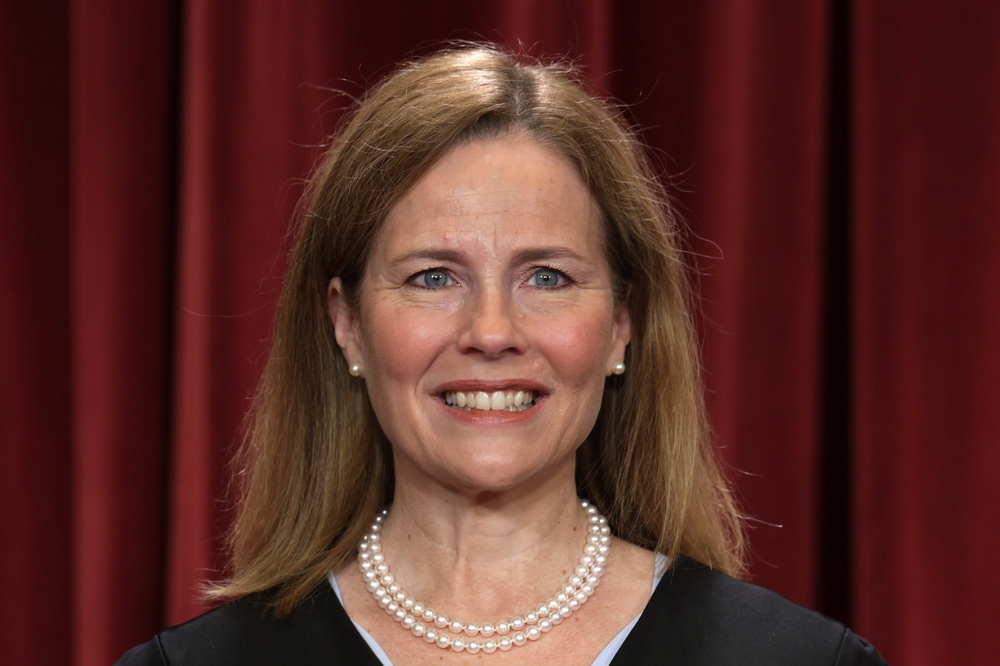 Trump also lashed out at Amy Coney Barrett, declaring: ‘I don’t want loyalty, but I do want and expect it for our Country’ (Getty)